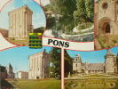 17 - PONS - Le Donjon - Les Bords De La Seugne - La Chapelle St-Gilles - Le Château D´Usson. (Multivues) - Pons