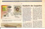 Ein Überblick über Die Zeppelín-Luftfahrt Von Der Resten Idee 1874 – Zum Neubeginn 1997 Auf 3 Seiten - Otros & Sin Clasificación