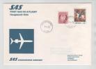 Norway First SAS Flight DC-9 Haugesund - Oslo 9-4-1975 - Storia Postale