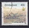 Zimbabwe 1995 Mi. 546     40 C Opencast Mining ERROR Variety Double Printing Of Text And Year 1995 !! - Zimbabwe (1980-...)