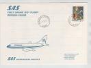Norway First SAS Danair B737 Flight Bergen - Vagar Faroe Islands 7-2-1977 - Brieven En Documenten