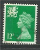 WALES GB 1986 12p BRIGHT EMERALD USED MACHIN STAMP SG W36 (F282) - Wales