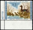 US RW28 XF Mint NH Duck Stamp From 1961 Plate No. Attached At Left - Duck Stamps