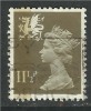 WALES GB 1981 11 1/2p DRAB USED MACHIN STAMP SG W35 (F188) - Gales