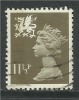 WALES GB 1981 11 1/2p DRAB USED MACHIN STAMP SG W35 (F255) - Pays De Galles