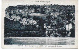YENNE (73170) Le Pont Suspendu Sur Le Rhône Et Le Tombeau De P . Boisson - Yenne