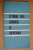 PAV/32 OTTOBRE 1943:CRONACA DI UN´INFAMIA Comunità Israelitica 1961 - History, Biography, Philosophy