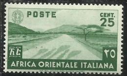 AFRICA ORIENTALE ITALIANA AOI 1938 SOGGETTI VARI CENT. 25 C MNH - Africa Oriental Italiana