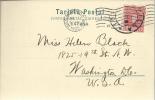 TARJETA POSTAL CATEDRAL SEVILLA  A USA CON SELLO ALFONSO XIII CADETE MAT SEVILLA  1905 Y MAT LLEGADA A WASHINTONG DC - Brieven En Documenten