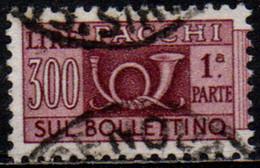 # 1955 Italia Repubblica Pacchi Postali Lire 300 Sul Bollettino, F. Stelle Usato - Paketmarken