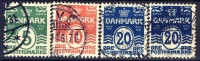 #Denmark 1912. Michel 63-65. Incl. AFA 66a Black-blue Shade: Value 19 EUR. Used(o). - Gebruikt