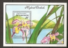 Dominique Dominica 1994 N° BF 256 ** Flore, Fleurs, Orchidées, Schombo Cattleya, Lac - Dominique (1978-...)