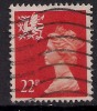 WALES GB 1990 22p ORANGE RED USED MACHIN STAMP SG W56 (288) - Wales