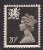 WALES GB 1989 20p BROWNISH BLACK USED MACHIN STAMP SG W52 (A146) - Gales