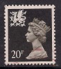 WALES GB 1989 20p BROWNISH BLACK USED MACHIN STAMP SG W52 (A202) - Gales