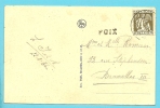 337 Op Kaart Met Naamstempel (griffe D'origine) POIX - Linear Postmarks