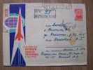 USSR Registered Postal Stationery Sent From Russia Moscow To Lithuania On 1962 Space Cosmos Rocket - Covers & Documents