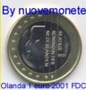 OLANDA PAYS-BAS NIEDERLANDE 1 EURO 2001 FDC UNC - Pays-Bas