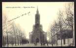 CPA  ANCIENNE- FRANCE- NOUEX-LES-MINES (62)- L'EGLISE DES MINES- LA  PLACE EN HIVER AVEC ANIMATION - Noeux Les Mines