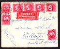 L. Affr. N°749 X7 En Exprès Rectang. ERQUELINES/1947 Pour La France (émis Belgica) - Cartas & Documentos