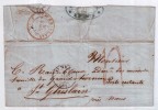 Lettre Non Affr. De ST OMER/1853 Pour St GHISLAIN Avec Taxation "4" Au Tampon ROUGE Apposé à L'arrivée. RRR - Other & Unclassified