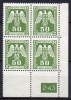 Böhmen Und Märhen - Dienstmarken - 1943 - Michel N° 15 **  Bloc De 4 Coin Avec Numéro - Unused Stamps