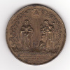 Medaglia - Sacra Famiglia - Cuore Di Gesù  - 1850 -  Diam. 47 Peso 48.6 - Bronzo (35) - Altri & Non Classificati