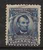 USA / Etats-Unis , 1902 , Yvert N° 148, 5c Bleu "Lincoln", Obl. B/TB - Usati