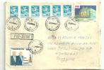 Turkmenistan Cover To Honduras 1996 ( Soviet + Bill Clinton Stamps) - Turkmenistán