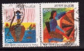 Se-tenent Pair Used, India 2006, Mytholgy, Snake, Reptiles, Archer, Archery, - Used Stamps
