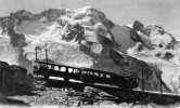 ZERMATT...LE BREITHORN ET LE CHEMIN DE FER DU GONERGRAT AVEC TRAIN.....CPA ANIMEE - Matt