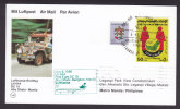 United Arab Emirates Airmail Luftpost Par Avion Lufthansa-Erstflug 1st Flight 1986 Card ABU DHABI - MANILA Philipines - Abu Dhabi