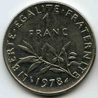 France 1 Franc 1978 GAD 474 KM 925.1 - 1 Franc