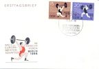 DDR 1966 FDC International And European Weight Lifting Championships In Berlin - Weightlifting