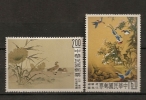 Formose 1960 N° 329 / 30 Iso ** Tableaux,  Ancienne Chine, Fleurs, Oiseaux, Canards-mandarins, Ruisseau - Unused Stamps