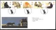 1995 GB FDC CATS - 001 - 1991-2000 Em. Décimales