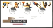 1996 GB FDC SWIFTER, HIGHER, STRONGER OLIMPICS & PARALYMPICS - 001 - 1991-2000 Em. Décimales