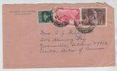 India Cover Sent To USA 12-4-1965 MAP On One Of The Stamps - Brieven En Documenten