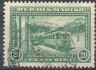 1932 SAN MARINO USATO FERROVIA RIMINI SAN MARINO 20 CENT  - RR9250-3 - Oblitérés