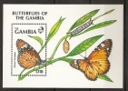 Gambie Gambia 1991 N° BF 108 ** Faune, Papillon, Danaus Chrysipppus - Gambia (1965-...)