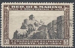 1935 SAN MARINO USATO FONDAZIONE DEL FASCIO 5 CENT - RR9253-2 - Gebraucht