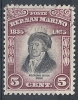 1935 SAN MARINO USATO MELCHIORRE DELFICO 5 CENT - RR9253 - Oblitérés