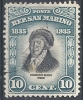 1935 SAN MARINO USATO MELCHIORRE DELFICO 10 CENT - RR9254-2 - Oblitérés