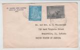 India Cover Sent To USA 1961 ?? MAP On One Of The Stamps - Brieven En Documenten