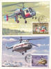 Hélicoptères,helicopter 1979 (2X),CM,maxicard,cartes Maximum Russie. - Helicopters