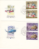 Hélicoptères,helicopter 1980 (2X),covers,FDC,premier Jour  Russie. - Hélicoptères