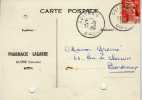 Tarjeta, Guitre Gironde 1952,  Phamacie, Francia - Briefe U. Dokumente