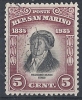 1935 SAN MARINO USATO MELCHIORRE DELFICO 5 CENT - RR9255 - Used Stamps