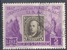 1947 SAN MARINO USATO PRIMO FRANCOBOLLO STATI UNITI 2 LIRE - RR9256 - Used Stamps