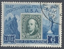 1947 SAN MARINO USATO PRIMO FRANCOBOLLO STATI UNITI 6 LIRE - RR9256 - Used Stamps